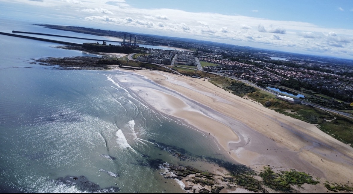 James Allan's aerial photograph of the North East coastline